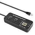 Refrigerator Surge Protector, Ortis Double Outlet Electronic Surge Protector for Home Appliances with Time Delay & Real-Time Electricity Usage