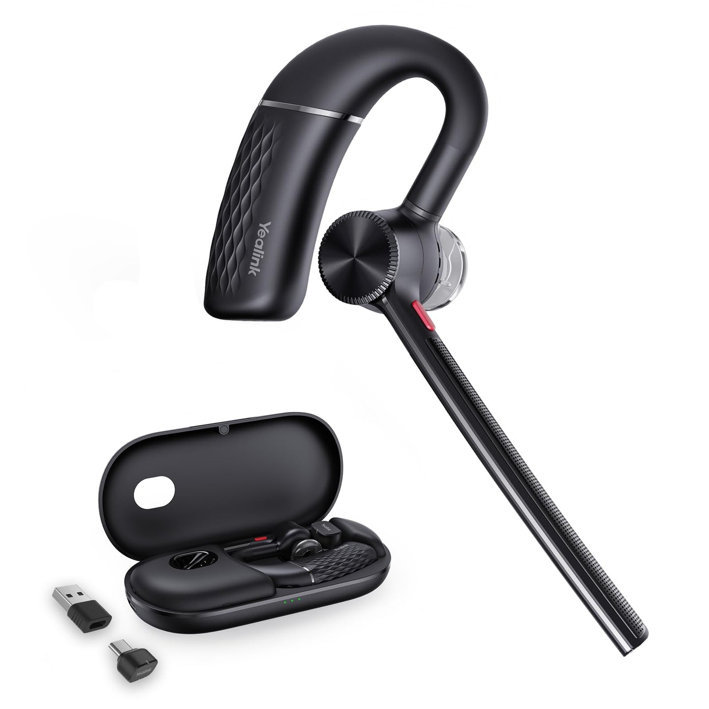 Yealink Bluetooth Headset BH71 Pro,Teams Zoom Certified,Single Ear Wireless Headset with Charging Case,Bluetooth Earpiece with Noise Canceling