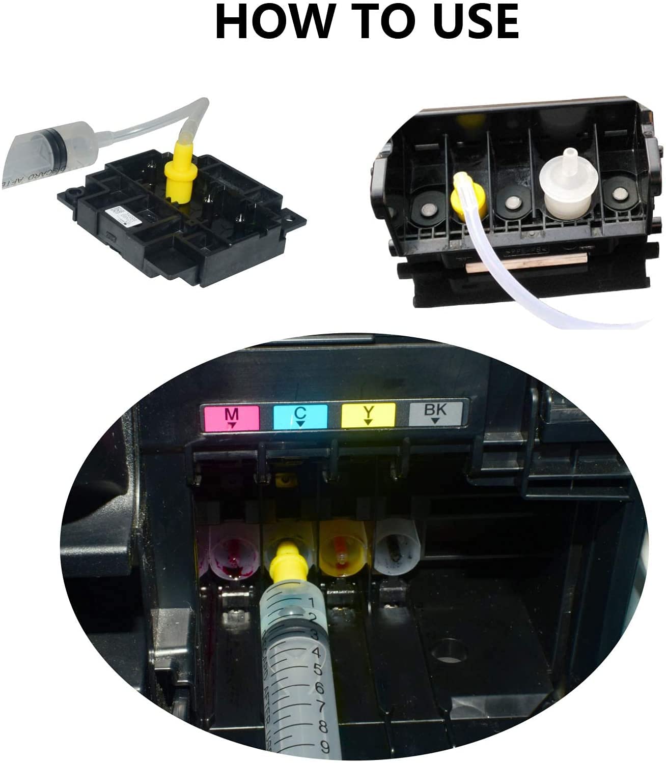 AQree Universal Printhead Cleaning Kit Compatible for HP Canon Brother Inkjet Printers,Work with 8600 8610 XP-440 XP-330 XP-340 XP-430 XP-434 XP-446