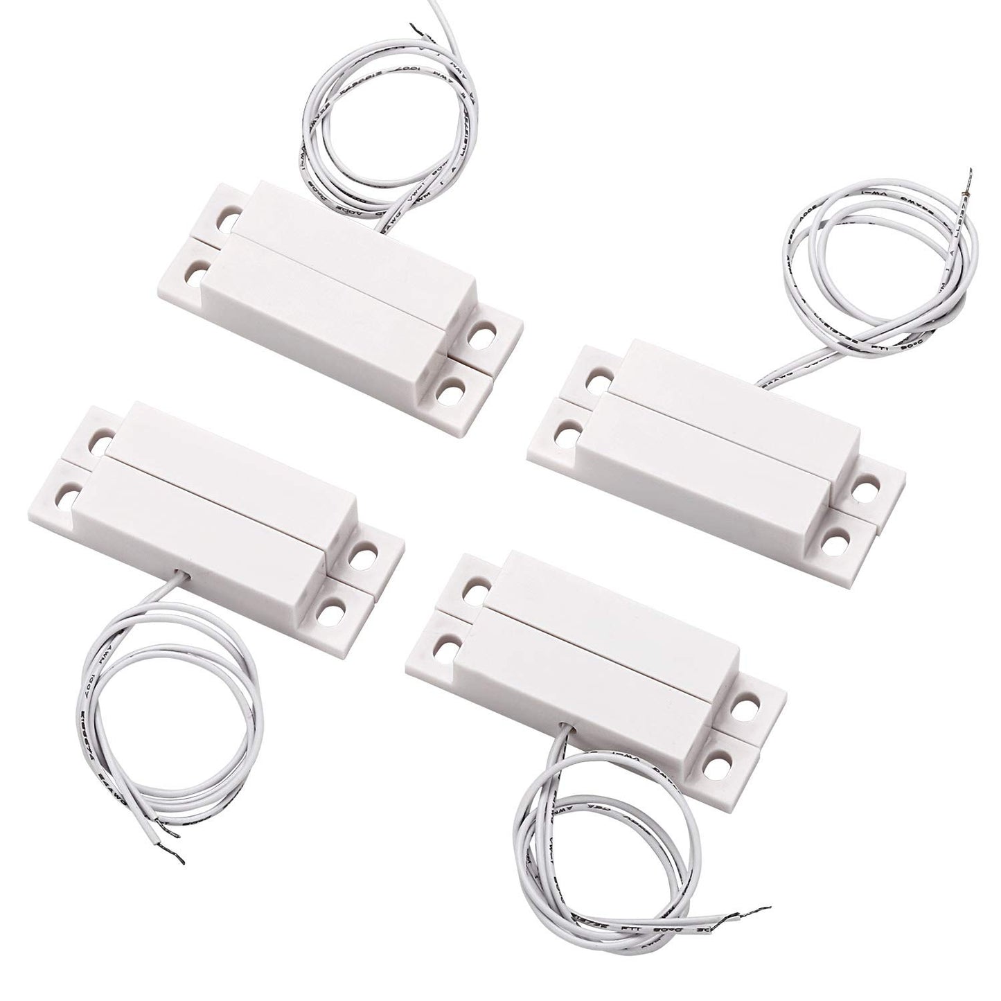 Gufastore 10pcs Surface Mount Alarm 10W 100V 0.5A in Max Magnetic Contact Ideal for Door Window Security with Lead Wire and 3M Adhesive Paper