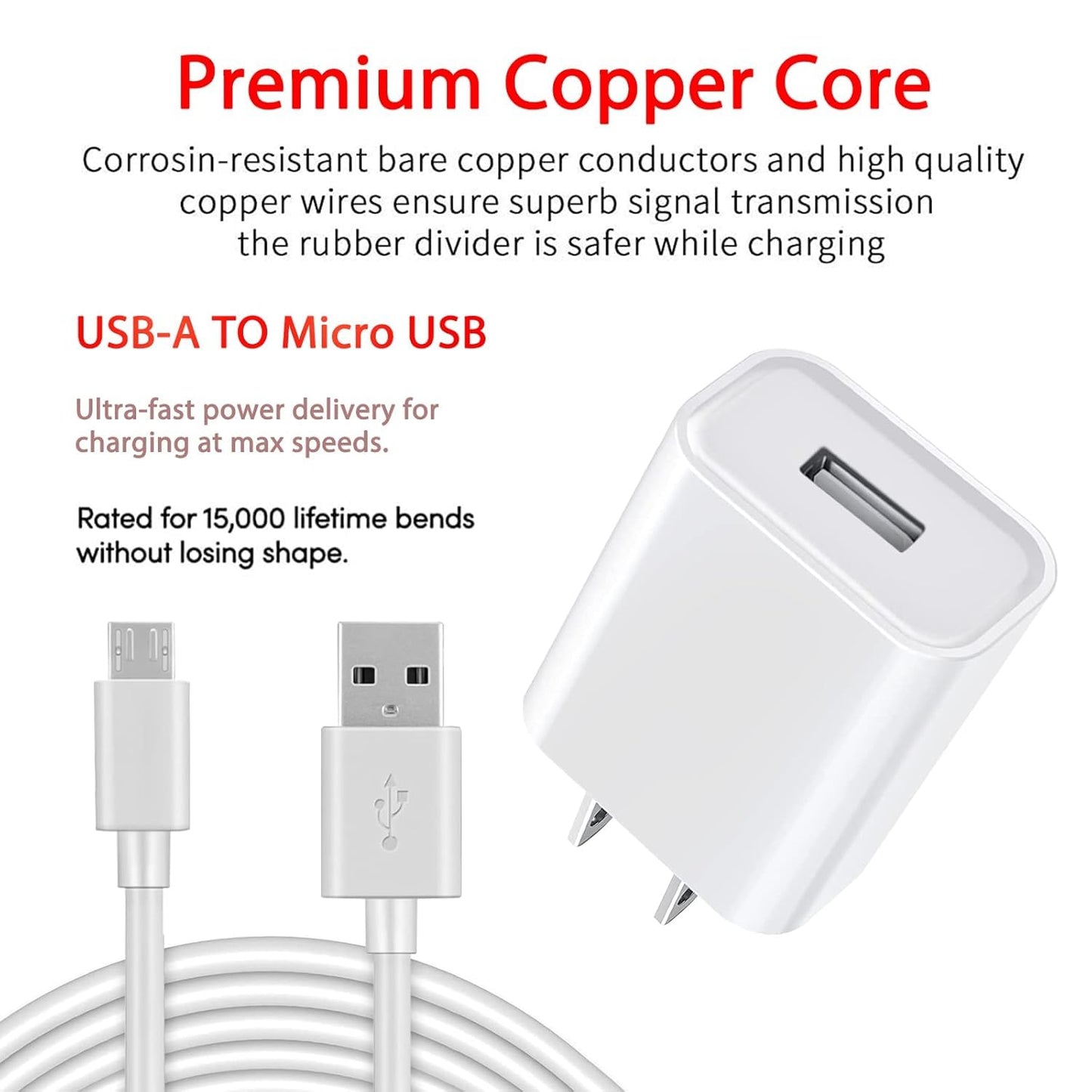 CYQAPC 10ft Long Micro USB Cable Android Charger for PS4 Controller XBXO ONE Charging Cable Power Cord for Wyze Cam v4/v3/OG/v3 Pro/Pan,YI