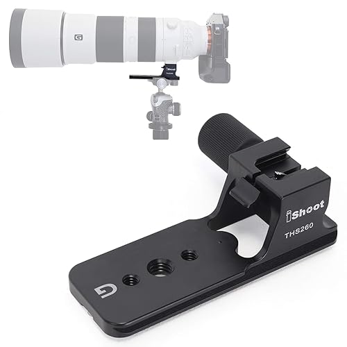 iShoot Lens Collar Replacement Foot, Tripod Mount Rings Stand Base Compatible with Sony FE 200-600mm f/5.6-6.3 G OSS Lens SEL200600G, Built-in