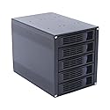 LYNICESHOP 5-Bay Mobile Rack Backplane, HDD Enclosure Hot Swap Cage 3 x 5.25 Drive Bays 5X SATA 3.5"/2.5" SAS, Aluminum Trayless Mobile Rack Backplane