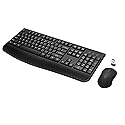 Wireless Keyboard and Mouse Combo, Full-Sized 2.4GHz Wireless Keyboard with Comfortable Palm Rest and Optical Wireless Mouse for Windows, Mac OS