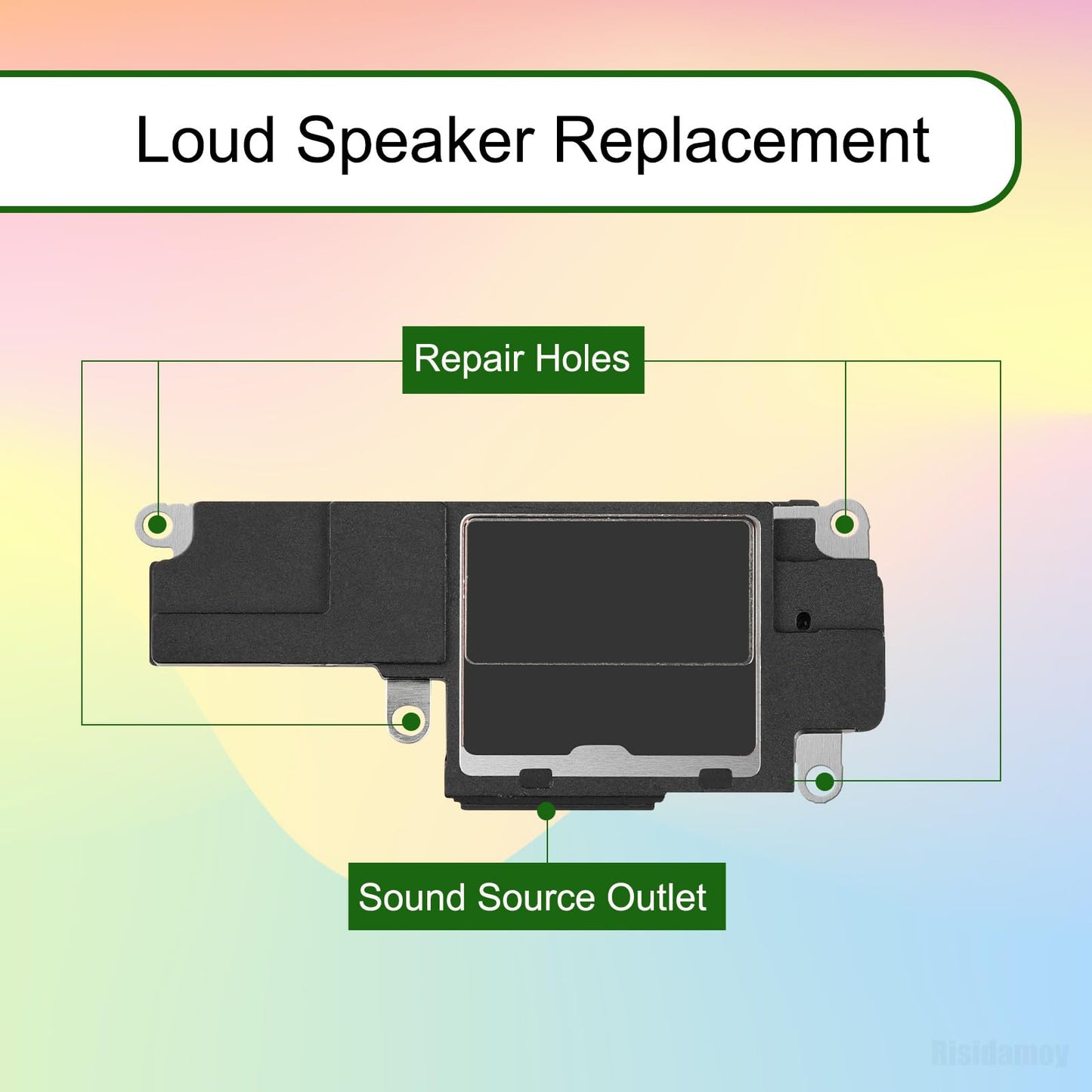 Risidamoy Loud Speaker Buzzer Ringer Connector Flex Cable Module Replacement for iPhone 14 Pro Max Fix Loudspeaker Sound Repair Audio Assembly Replace