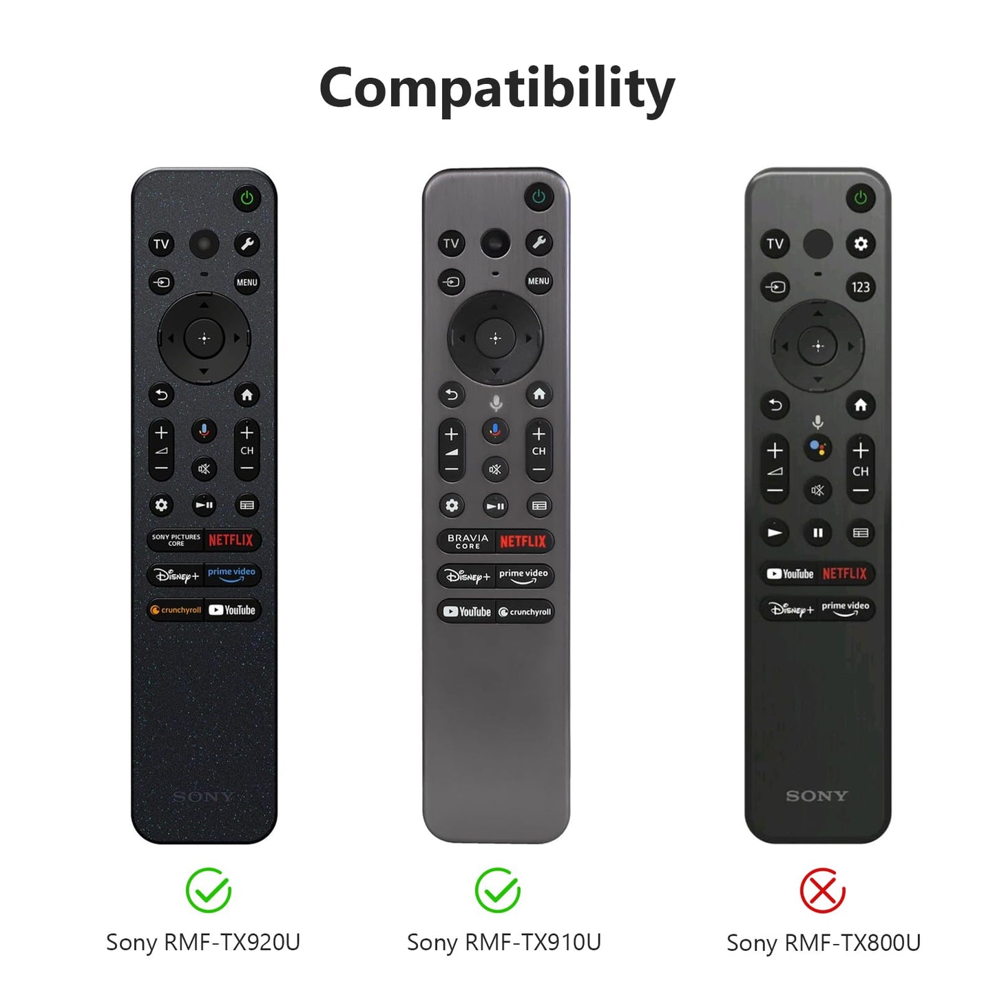 LEFXMOPHY Case Cover for Sony RMF-TX910U / TX920U TV Remote Control Protector Sleeve - Black