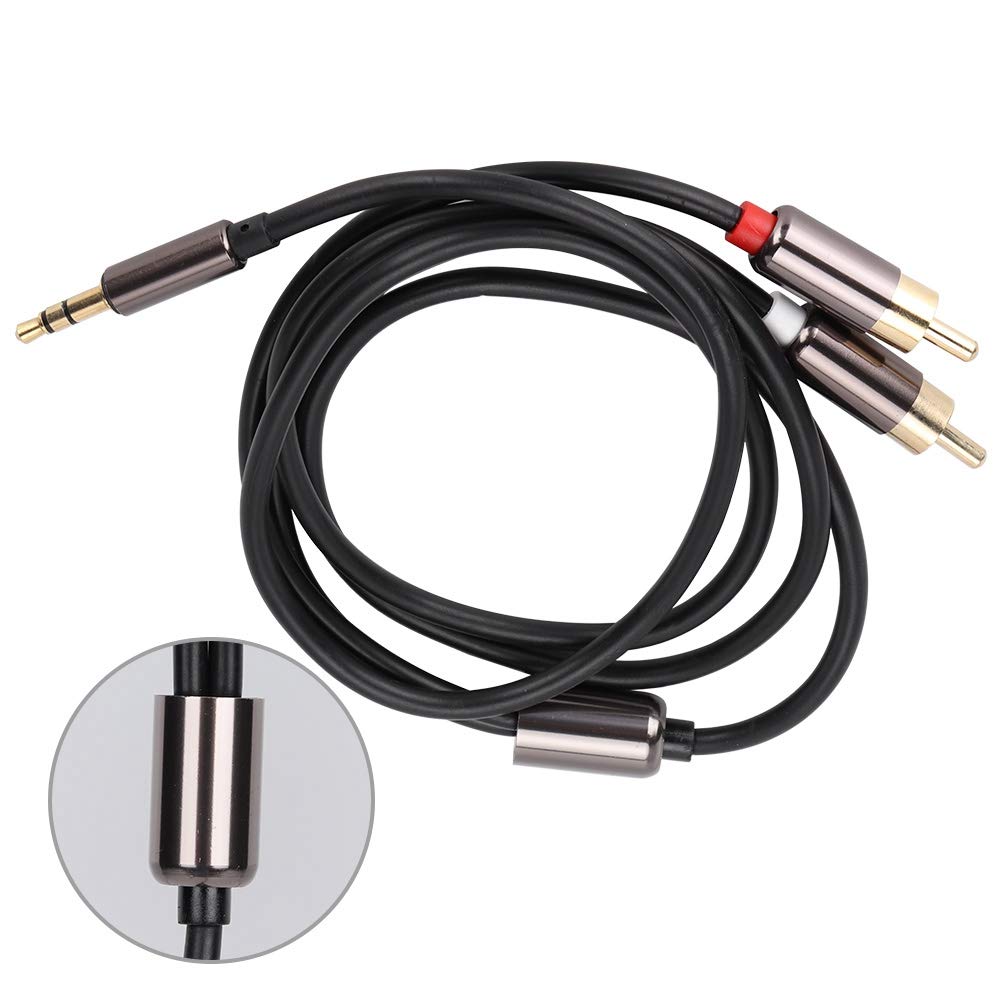 Ciglow 3.5mm Audio Cable, 1m PVC 3.5mm Male to 2 Male Audio Adapter Cable Y Splitter Aux Cable for DJ Controller, Surround Sound, Digital, DTS…