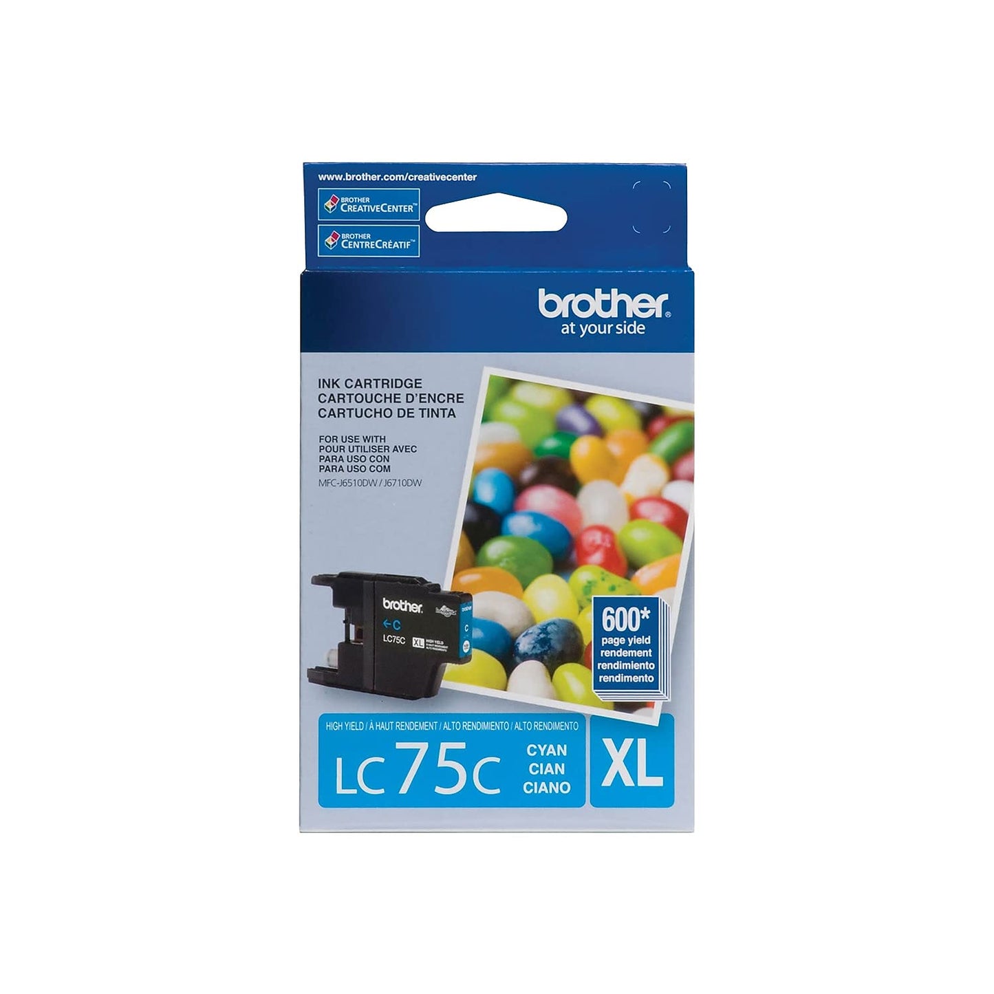 Brother LC75 Standard Ink Cartridge (Cyan) in Retail Packaging (LC75CS)