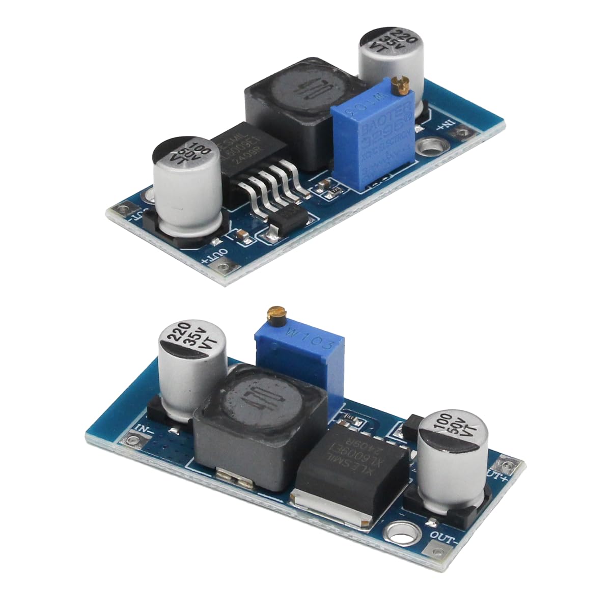 6pcs XL6009 Boost Module DC-DC Adjustable Module DC3.0-30V to DC5-35V Output Voltage Power Converter Circuit Board Module 400KHz