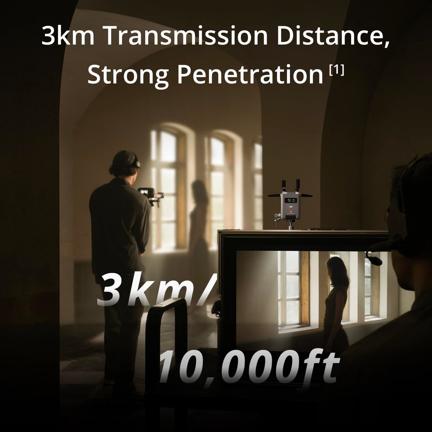 DJI SDR Transmission Combo, 3 km/10,000 ft 1080p/60fps SDR Wireless Video Transmission, Transmitter & Receiver, Stable & Anti-Interference, Wireless