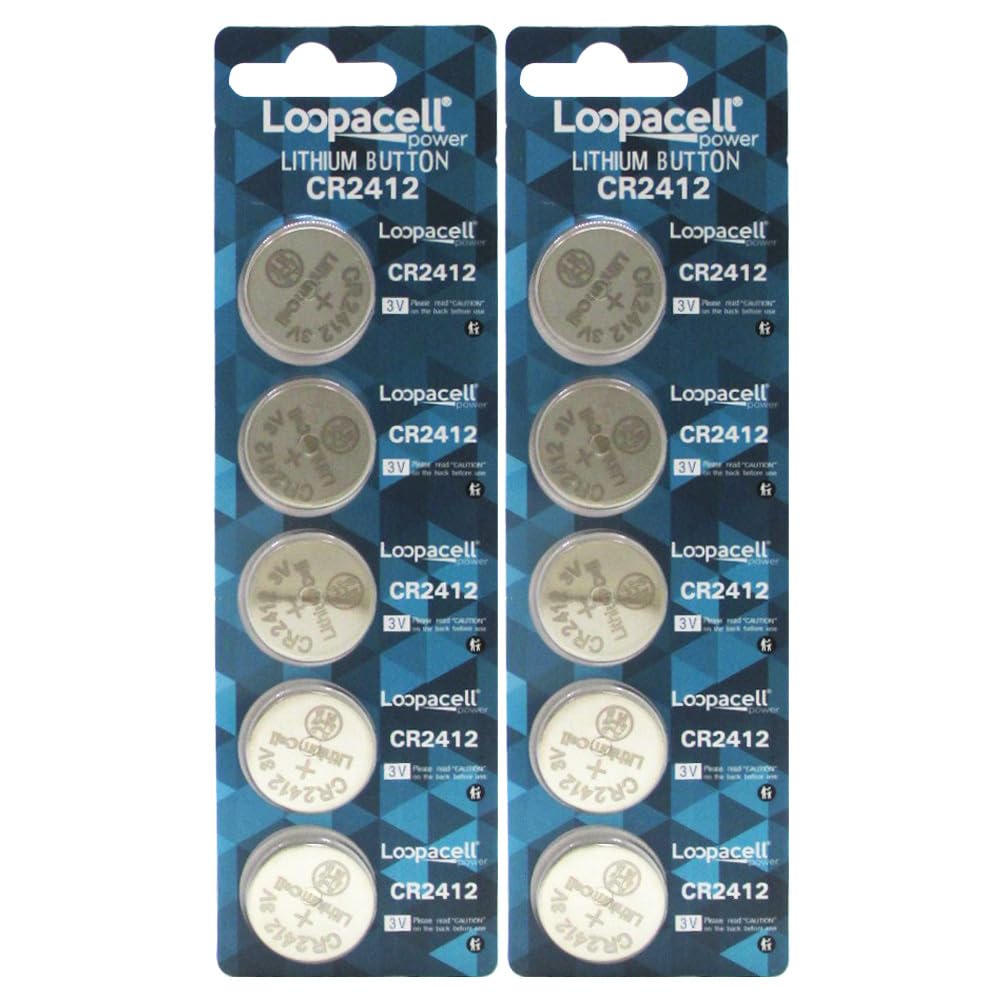 LOOPACELL CR2412 CR 2412 Lithium 3V 10 Batteries
