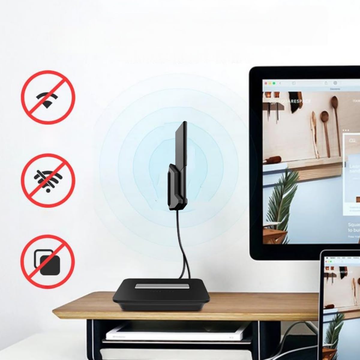 External Tri-Band 2.4GHz/5GHz/6GHz RP-SMA Male Omni-Directional WiFi 7/6E Antenna Compatible for ASUS ROG Strix/Maximus/ProArt/TUF Gaming