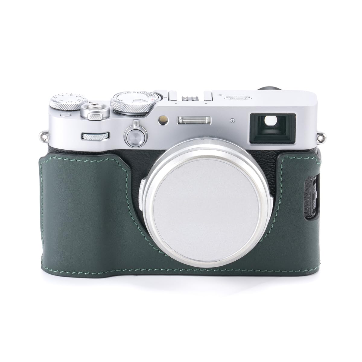 Tilta Leather Camera Case Compatible with Fujifilm X100VI (Green) | Integrated Hand Grip | Bottom Protection | Small Flap for Battery Access |
