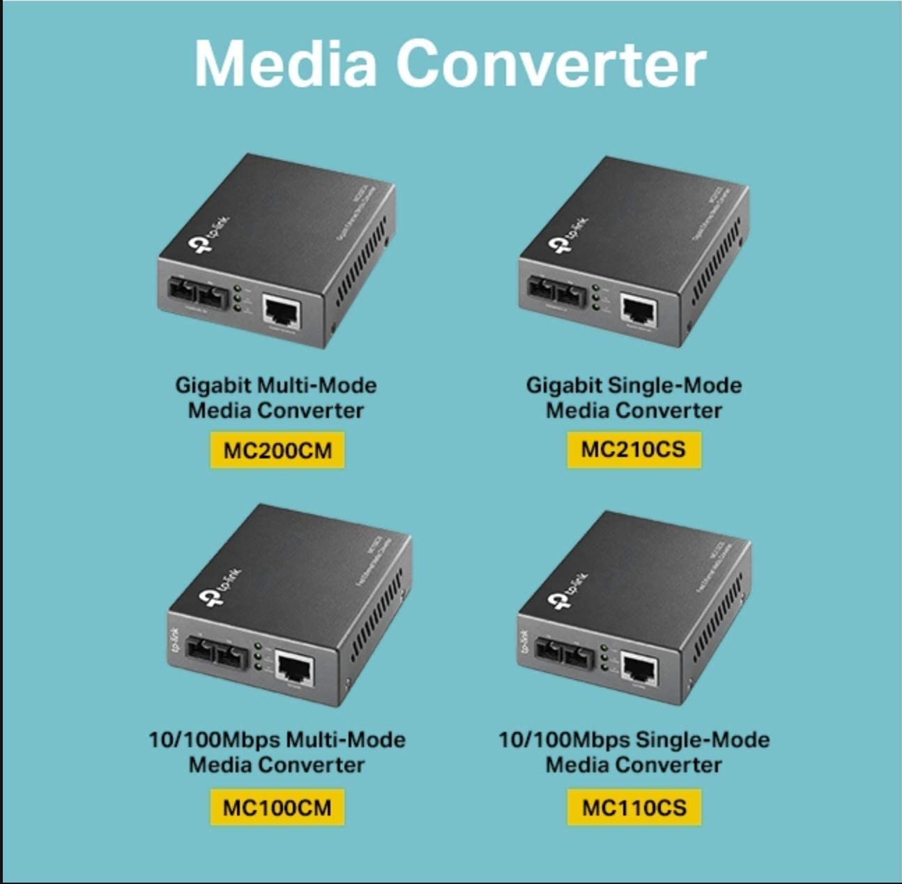 TP-Link MC210CS, SFP to RJ45 Fiber Media Converter