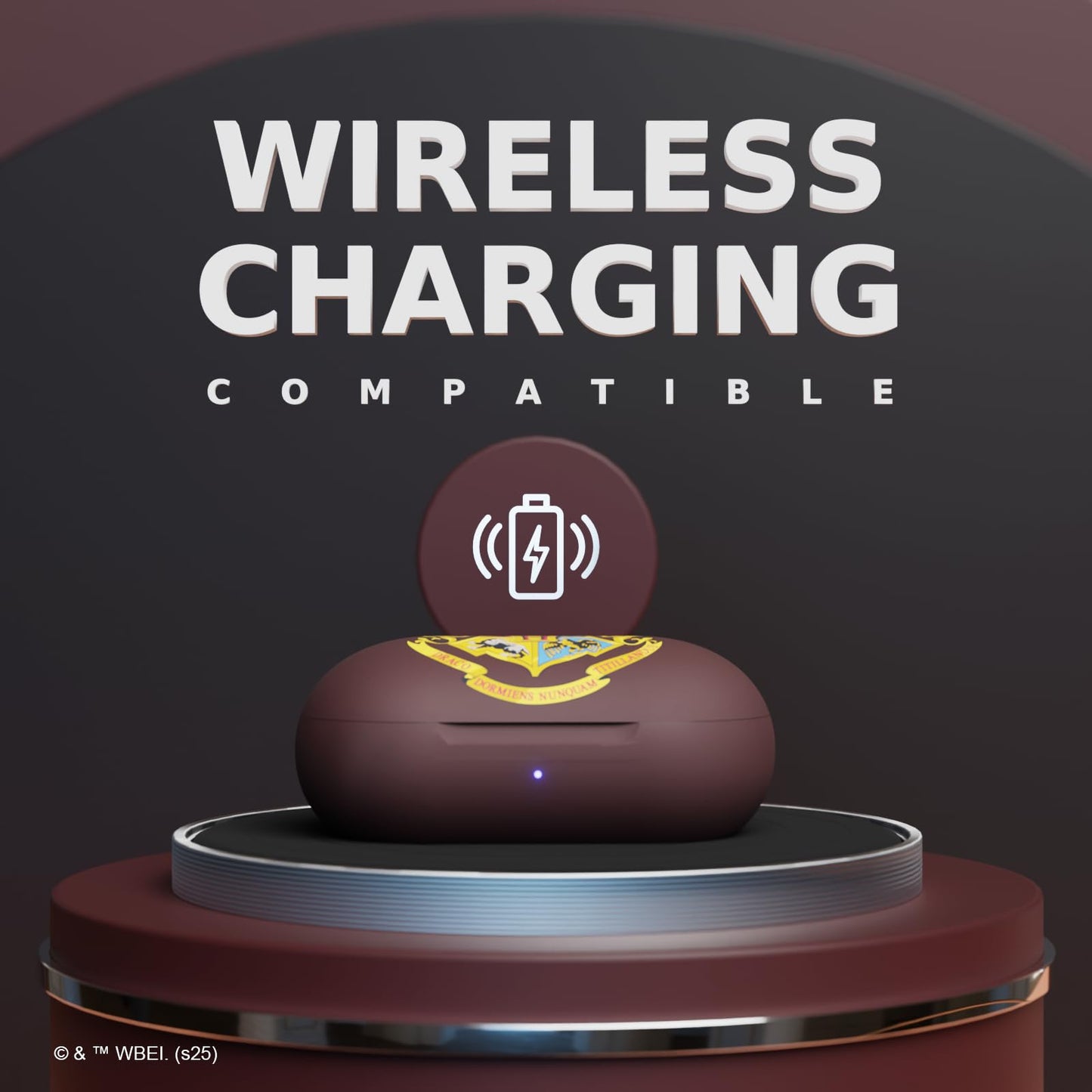 iJoy Harry Potter Hogwarts Crest Wireless Bluetooth Earbuds with Charging Case, Built-in Mic, 30 Hr Playtime, Officially Licensed | Harry Potter Gifts