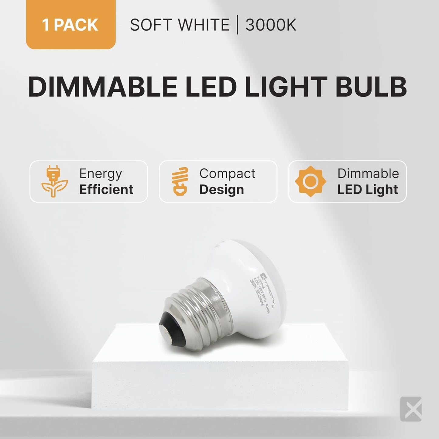 Xtricity R14 Dimmable LED Light Bulbs, E26 Base, 4.5W (40 Watt Equivalent), 3000k Soft White, 300 Lumens - Curio Cabinet Lighting, China Cabinet