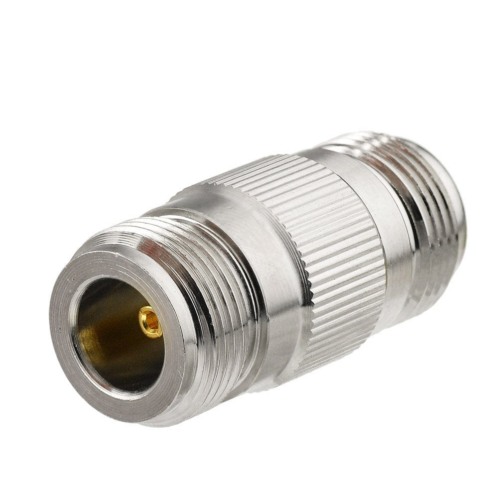 Eightwood 2pcs N Type Adapter N Female to N Female Barrel RF Coax Connector Coupler 50ohm for Ham Radio Antenna WiFi Antenna Router