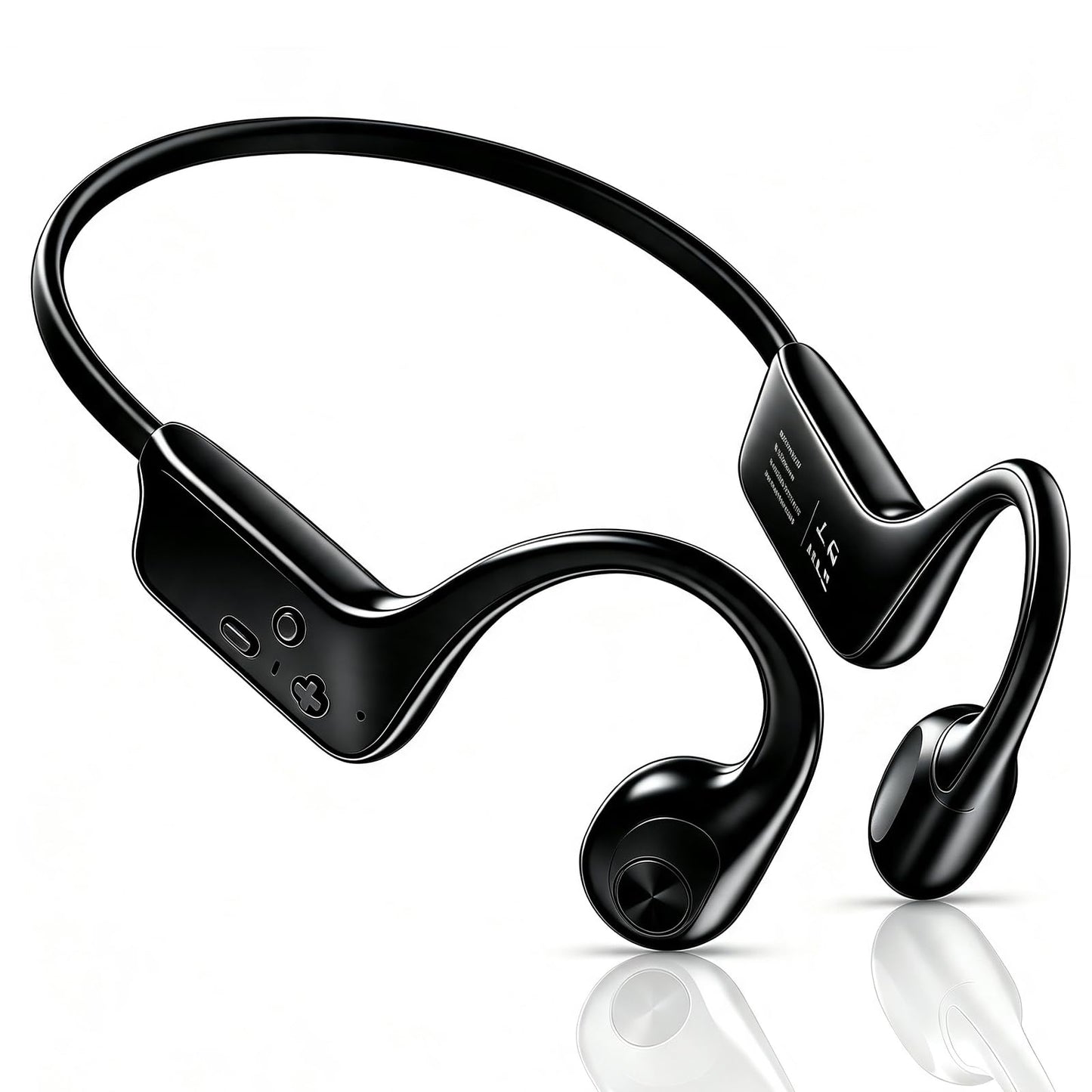 Fanisic Bone Conduction Headphones, Bluetooth 6.0 Open Ear Headphones with Mic, Type-C Quick Charge, Long Battery Life, IPX5 Sweatproof, Lightweight