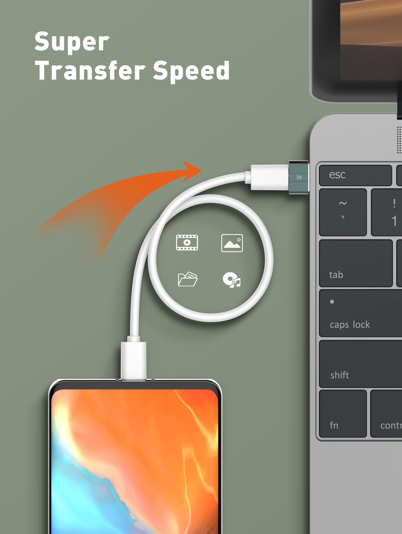 ONES USB C to USB Adapter, USB C to USB 3.0 OTG Adapter, USB C Female to USB Male Adapter High Speed Data Transfer USB OTG Camera Adapter Compatible…