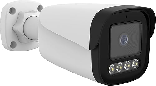 GW Security 4K 8MP TAA & NDAA Compliant Two-Way Audio Full Color Day & Night Outdoor Indoor Face Recognition PoE IP Weatherproof Bullet Security