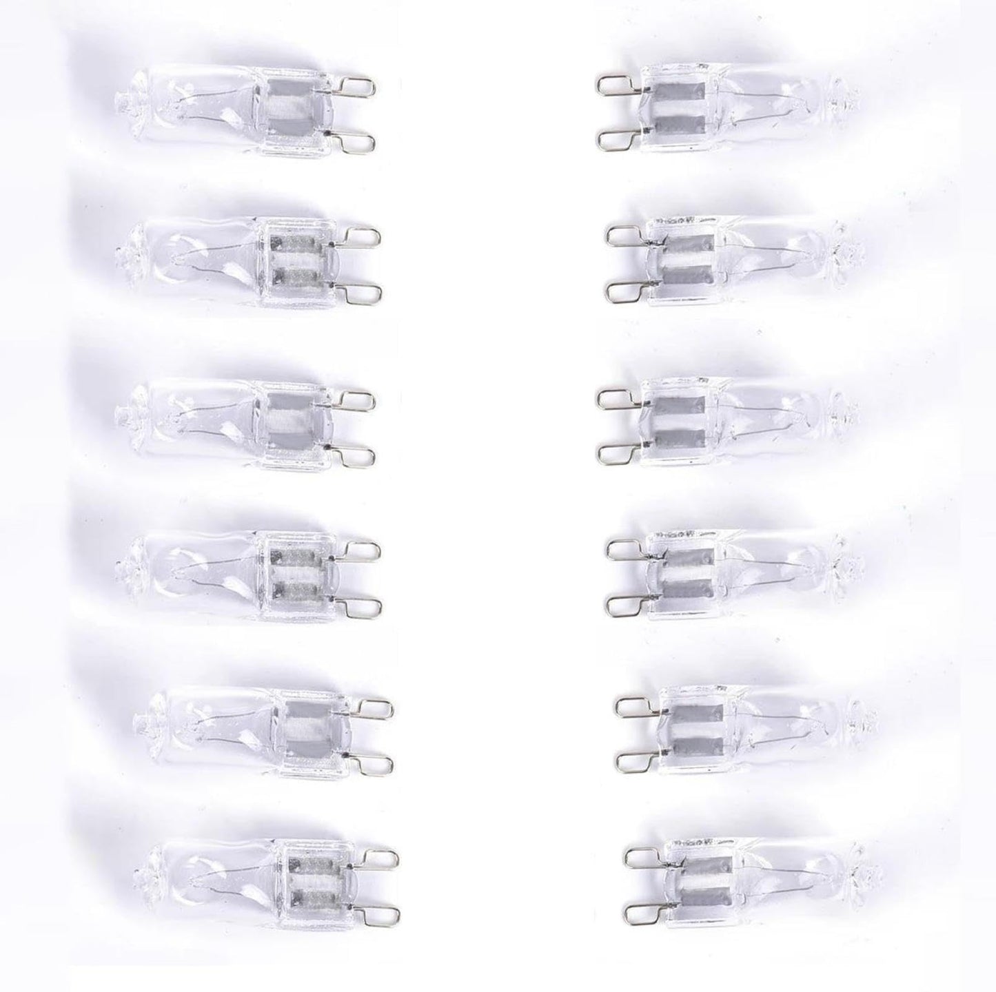 WOLTHID Halogen Bulbs G9 Clear Dimmable T4 120V 60 Watt 20W 40W G9 120 Volt Halogen Light Bulb for Chandelier Ceiling Lights Wall Light 10PCS 20W