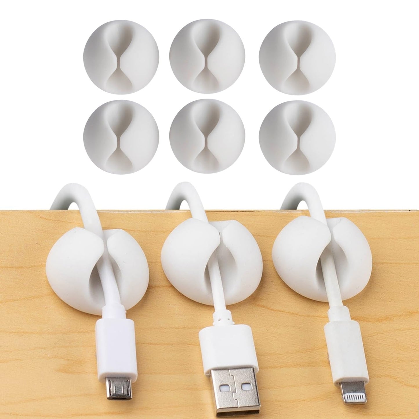 Convenient Cable Clips - Sticky, Compact Cable Holders for Cord Organization - Cord Keepers with 3M Strong Adhesive Backing for Organizing Power