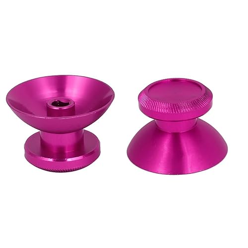 OSTENT 2 x Metal Analog Joystick Thumbstick Cap Cover for PS4 Xbox One Controller - Color Rose Red