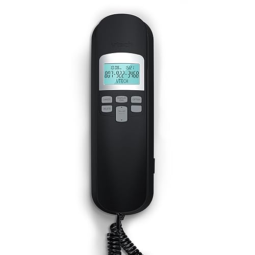 VTech CD1113 Corded Phone for Home Office - Easy-to-Use Telephone with Caller ID/Call Waiting, 13 Speed Dial Keys, No AC Power Required, Flash, Volume