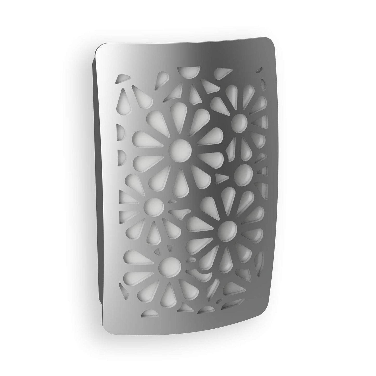 Westek NL-DPFL-N Floral Decoplug Night Light, Satin Nickel