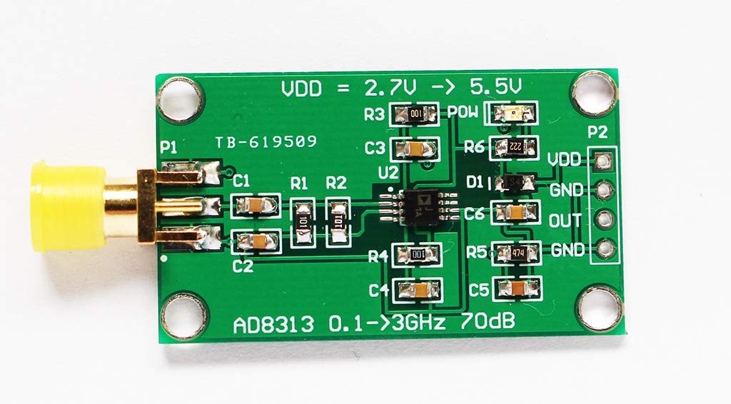 Taidacent AD8313 0.1 GHz to 2.5 GHz 70 dB Logarithmic Detector/Controller RF Log Detector Power Amplifier