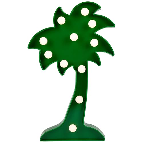 Northlight LED Lighted Palm Tree Marquee Wall Art - 10" - Green