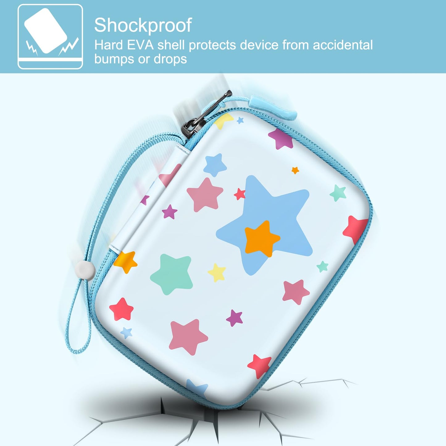 FINTIE Kids Camera Case Compatible with Goopow/Seckton/Dylanto/Mgaolo/Masterbee/CIMELR/Desuccus Kids Digital Camera Toys, Children Carrying Bag