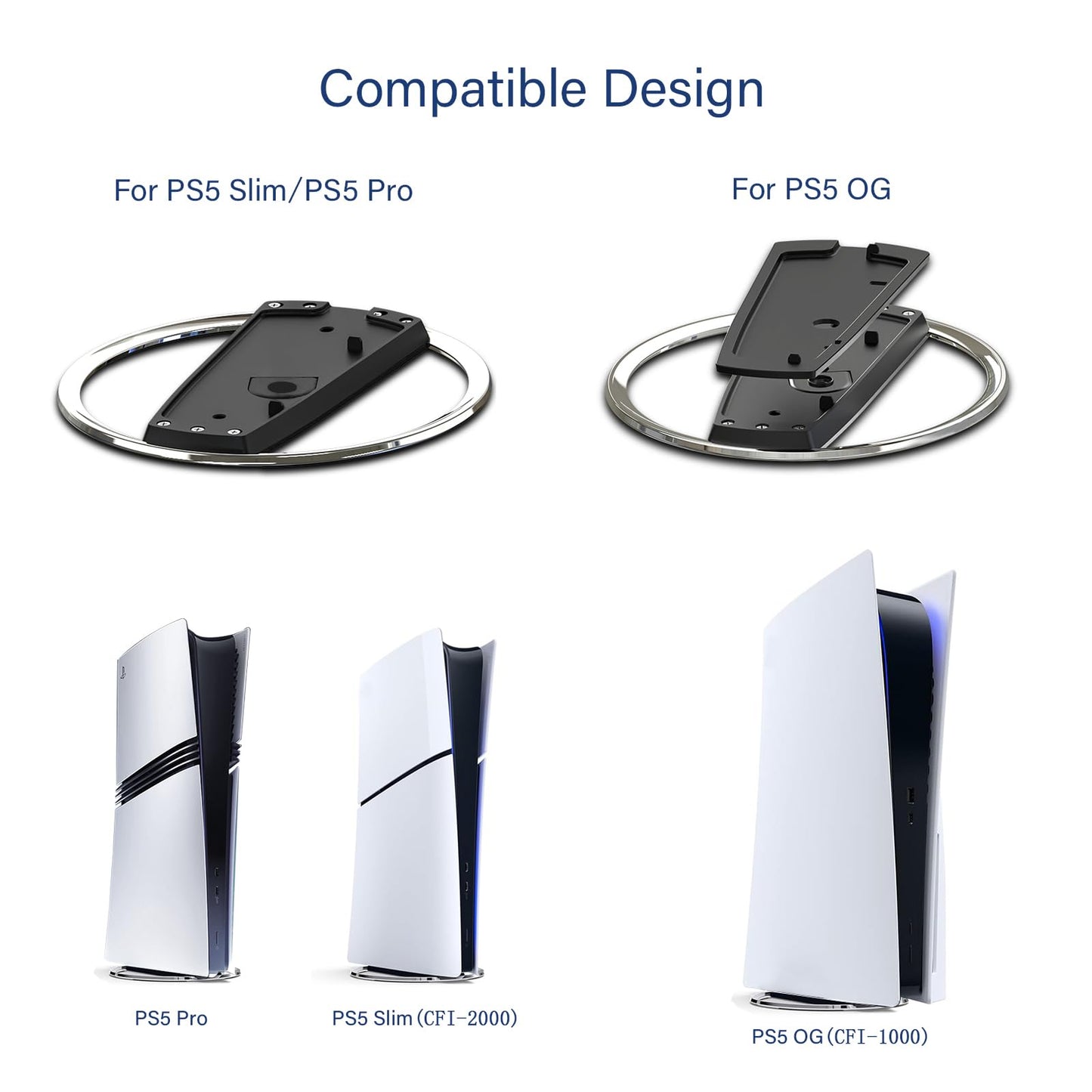 ANNSKIN PS5 Vertical Stand, PS5 Pro Stand, Vertical Stand for PS5 / PS5 Pro / PS5 Slim Consoles Non-Slip Base Mount for PlayStation 5 Accessories