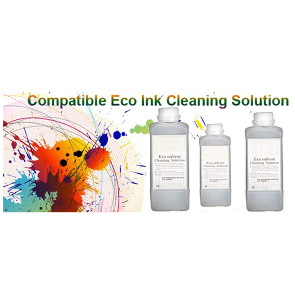 MELDIKISO 1L Compatible ECO Solvent Ink Cleaning Solution Liquid for Solvent Ink Printers Printhead Clean