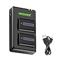 Neewer 2-Pack NP-FW50 Replacement Battery and Dual USB Charger Compatible with Sony ZV-E10, A7, A7R, A7RII, A7II, A7SII, A7S, a3000, a5000, a6000