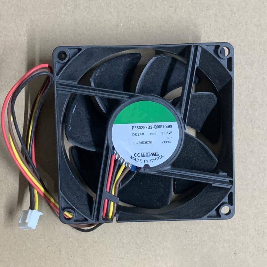 PF80252B2-Q00U-S99 DC 24V 3.05W 80x80x25mm 4-Wire Cooling Fan