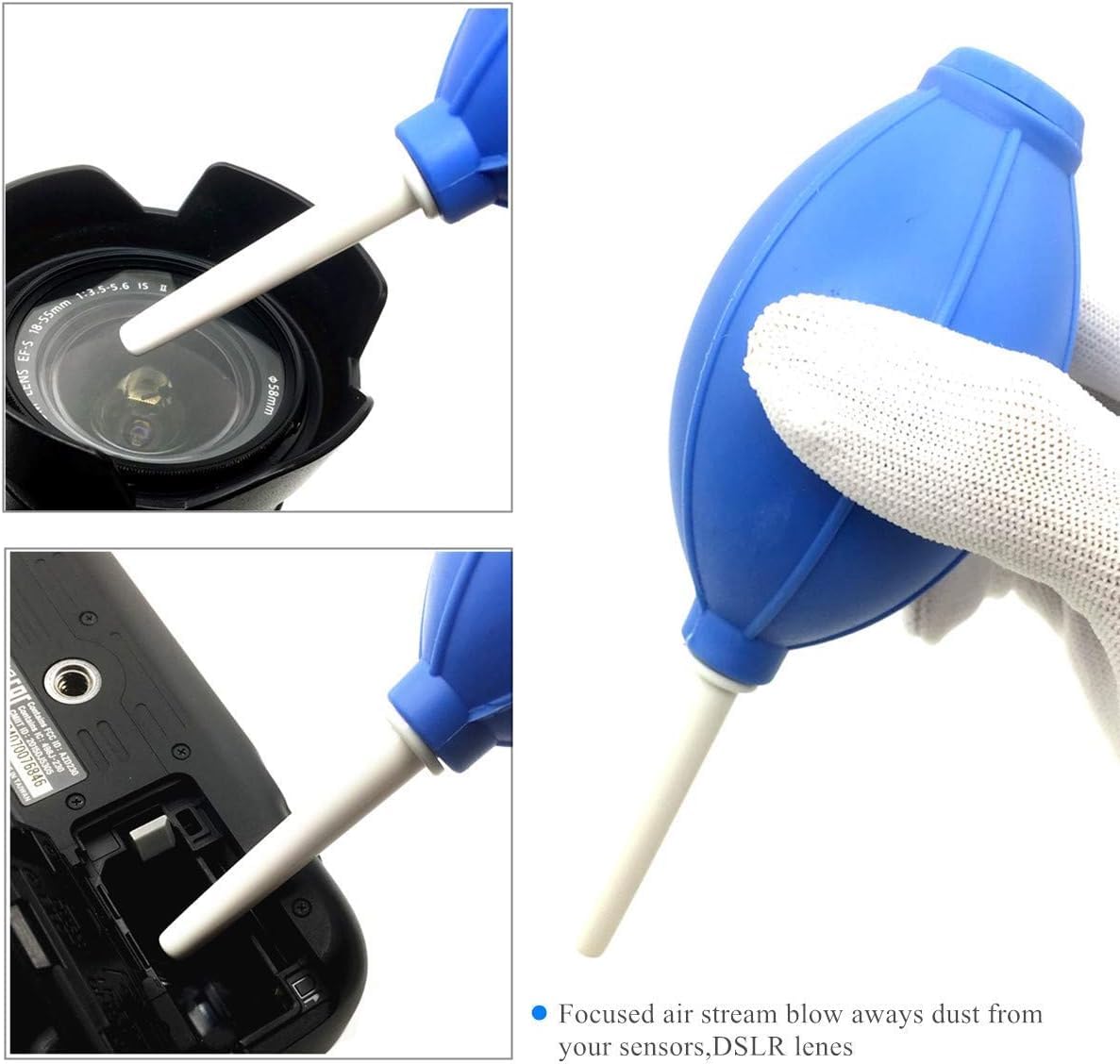 SANHOOII Camera Cleaning Kit for DSLR Mirrorless Cameras Sensor Cleaning and Lens Cleaning with Carry Bag for APSC-Camera