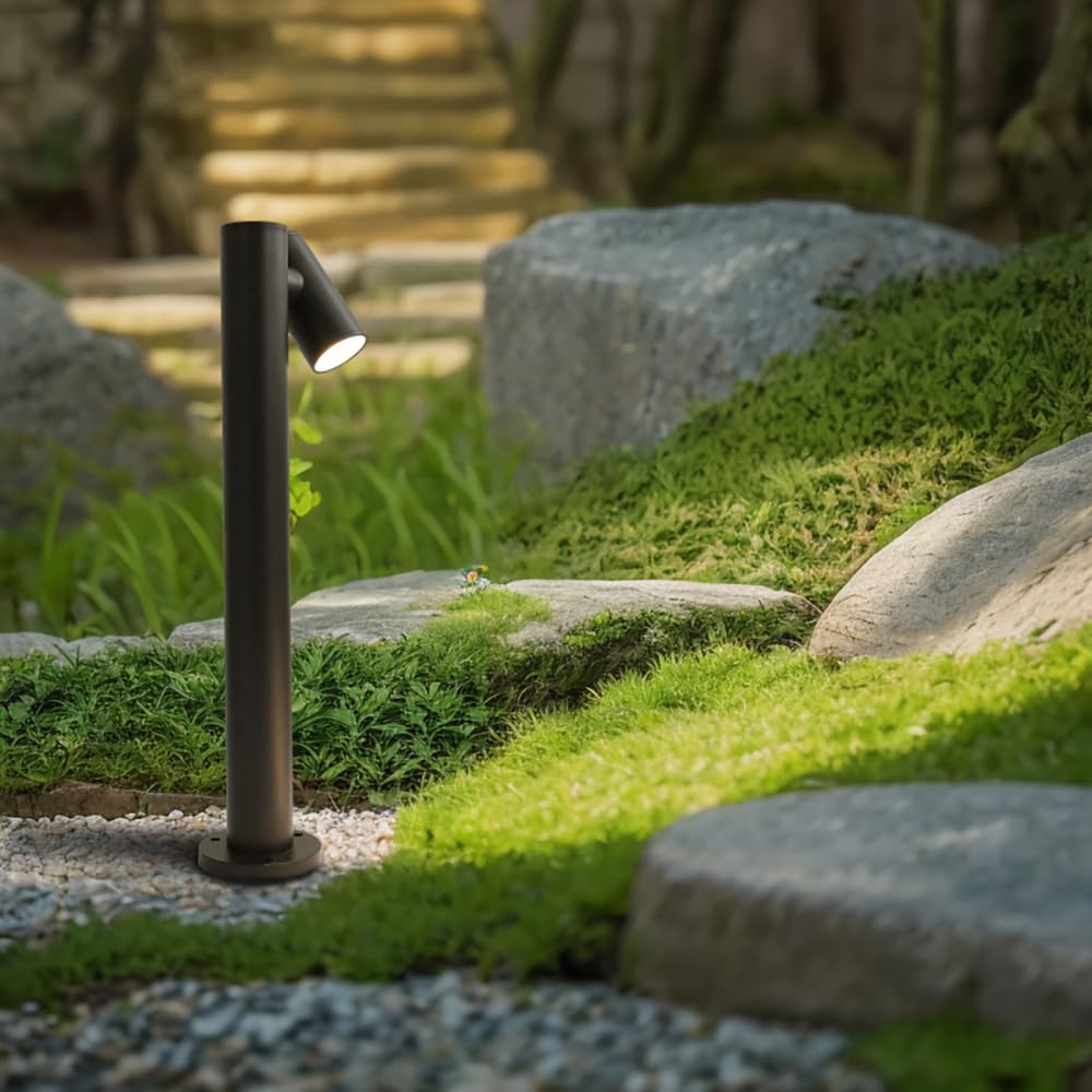 AILICIN Modern Pathway Lights Adjustable Angle Spotlight Post Lights Outdoor Path Lights LED 2700K Warm Light Walkway Lighting Landscape Sideway