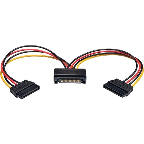 TRIPP LITE 15-Pin Serial ATA SATA Power Y Splitter Cable Adapter M/F 6-Inch (P947-06N-2P15)