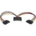 TRIPP LITE 15-Pin Serial ATA SATA Power Y Splitter Cable Adapter M/F 6-Inch (P947-06N-2P15)