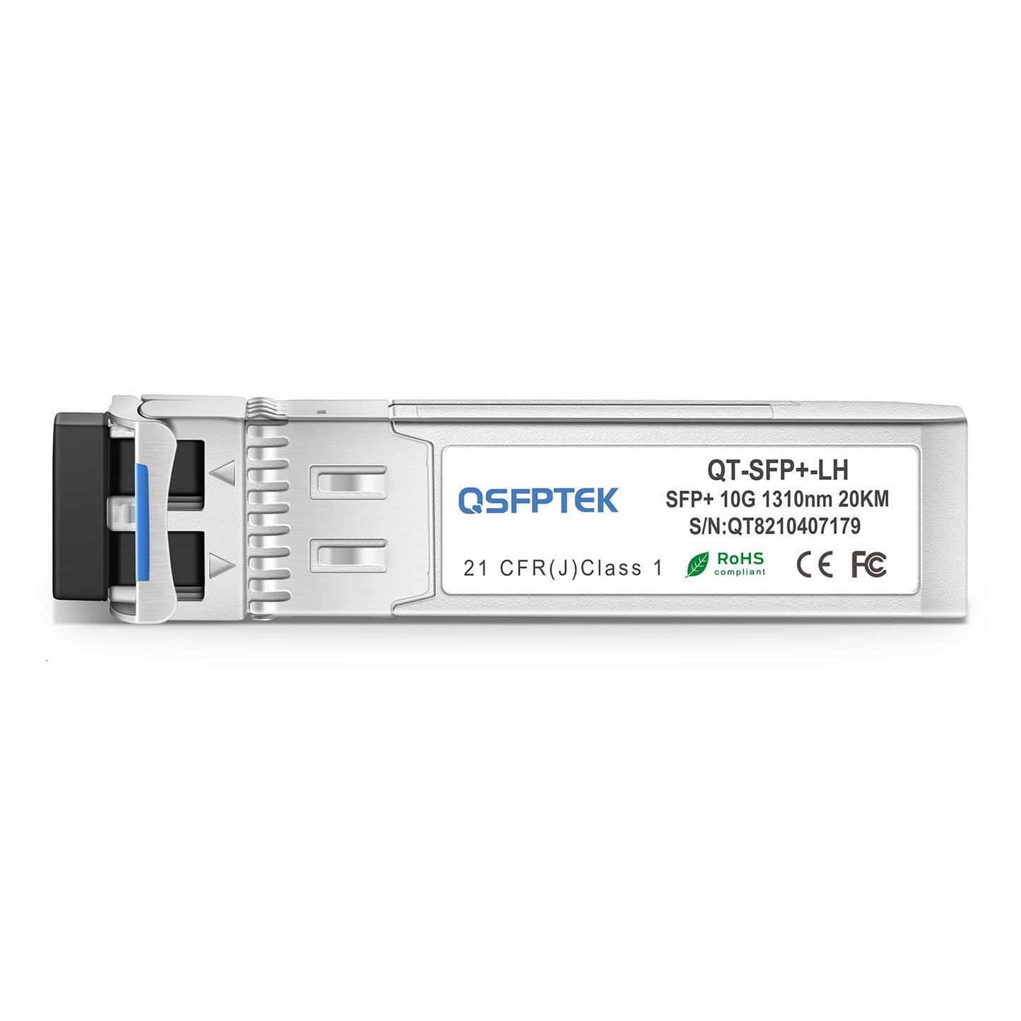QSFPTEK 10GBASE-LH SFP Module, SFP+ 1310nm 20km Duplex LC SMF DOM Optical Networking Transceivers, Mini GBIC Compatible SFP-10G-LH, and Other Open