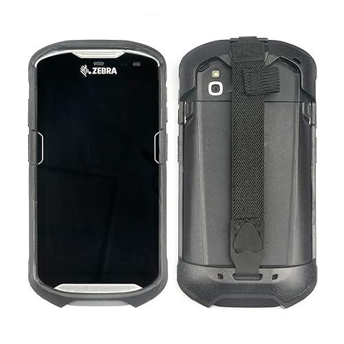 IYOUBOL Protective Cover Bumper Case Rugged Boot with Hand Strap for Zebra TC51 TC510K TC52 TC56 TC57 Black