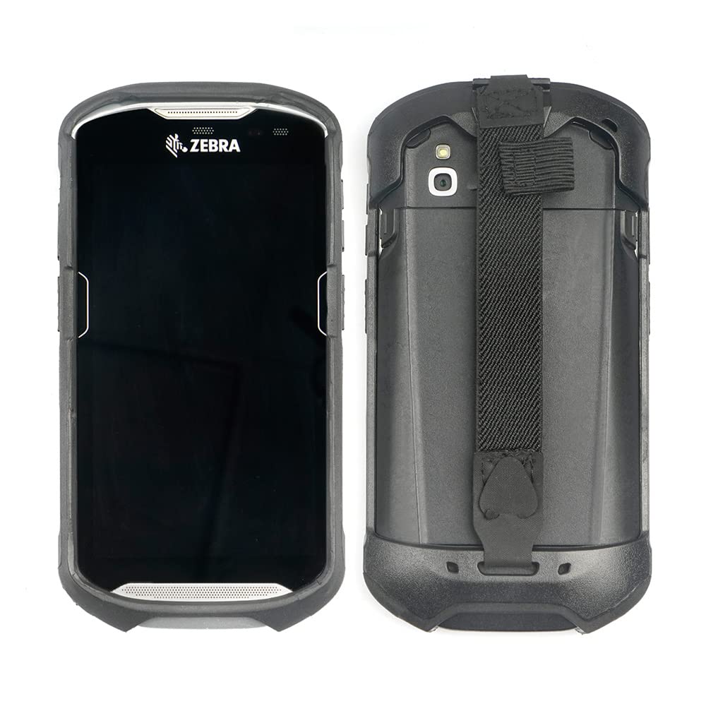 IYOUBOL Protective Cover Bumper Case Rugged Boot with Hand Strap for Zebra TC51 TC510K TC52 TC56 TC57 Black