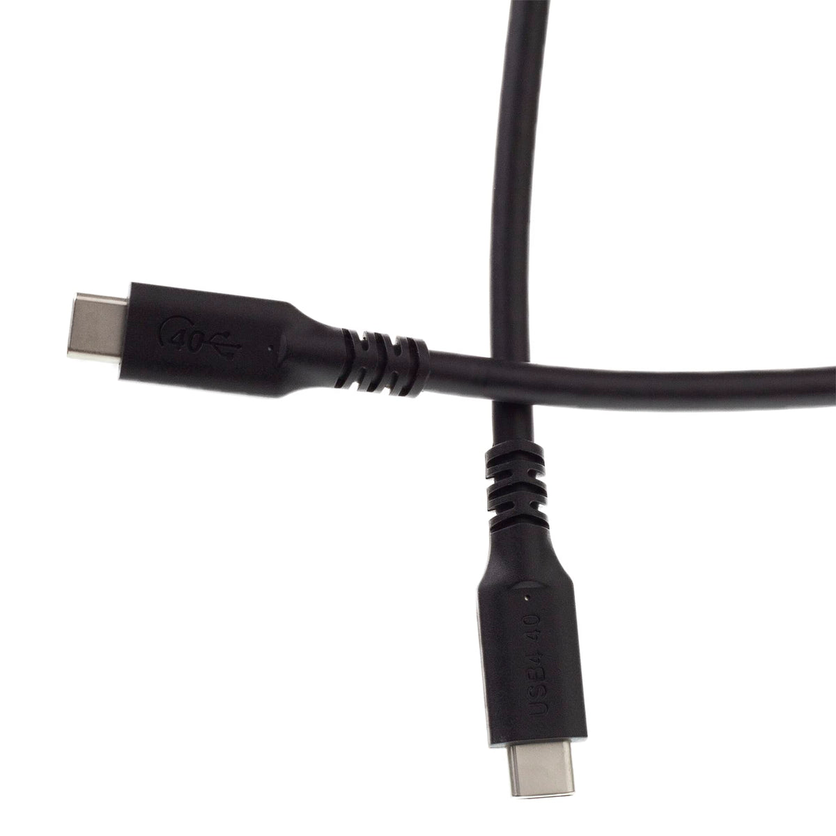 CableWholesale USB4 40Gbps 100 watt Fast Charging Cable, USB Type C Male to Male, Thunderbolt 3 Compatible, PVC Jacket, Black, 3 Feet