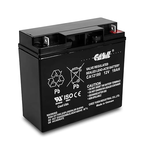 Casil 12v 18ah AGM Rechargeable Deep Cycle Replacement Battery for UB12180 CB19-12 FM12180 6fm18