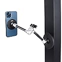 Dual Magnetic Phone Holder for Magsafe, Heavy Duty Phone Mount with 10" Long Magic Arm for Gym/Truck/Tractor/Forklift/Boat, Compatible with iPhone 16