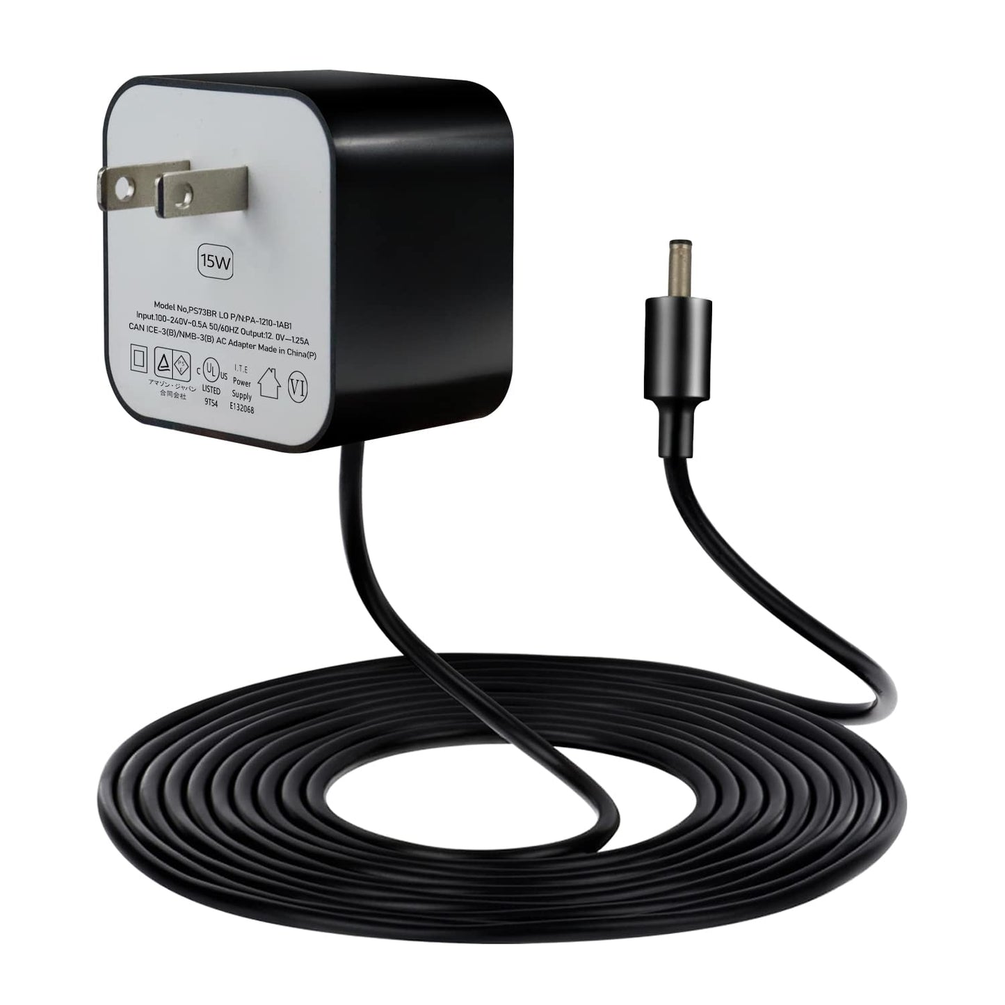 ZTTXL 15W Power Adapter for Echo, Dot 3rd & 4th Gen, Kids Edition, Show 5, Spot, and Fire TV Cube, 5Ft AC Adapter Power Cord