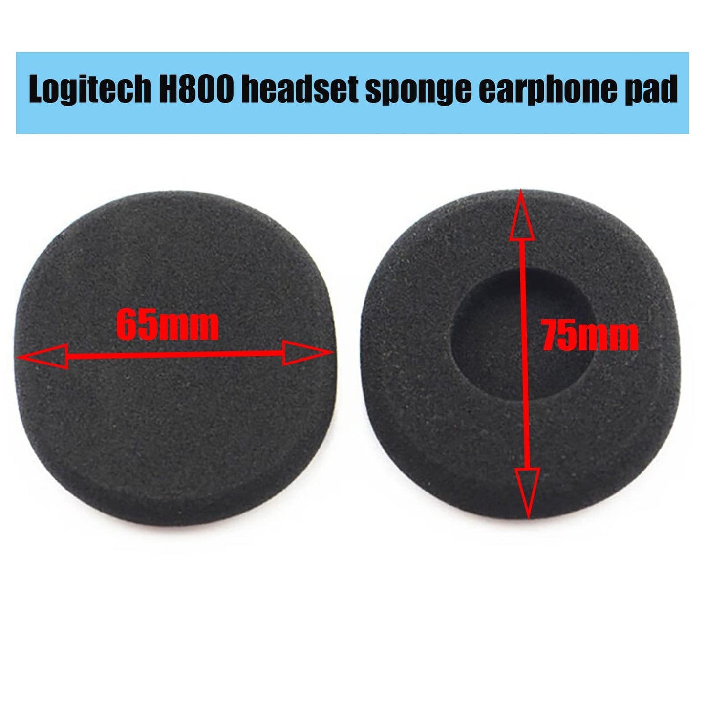 H800 Replacement Ear Pads Compatible with Logitech H800 Wireless Headset, Soft and Durable Sponge Ear Cushions, Replacement Foam Earpads