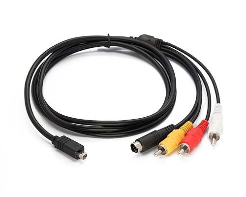 Composite AV Cable Adapter (HY029) for Sony Handicam DCR-IP, DCR-DVD, DCR-SR, DCR-HC, DCR-IP, DCR-PC, HDR-SR, etc.