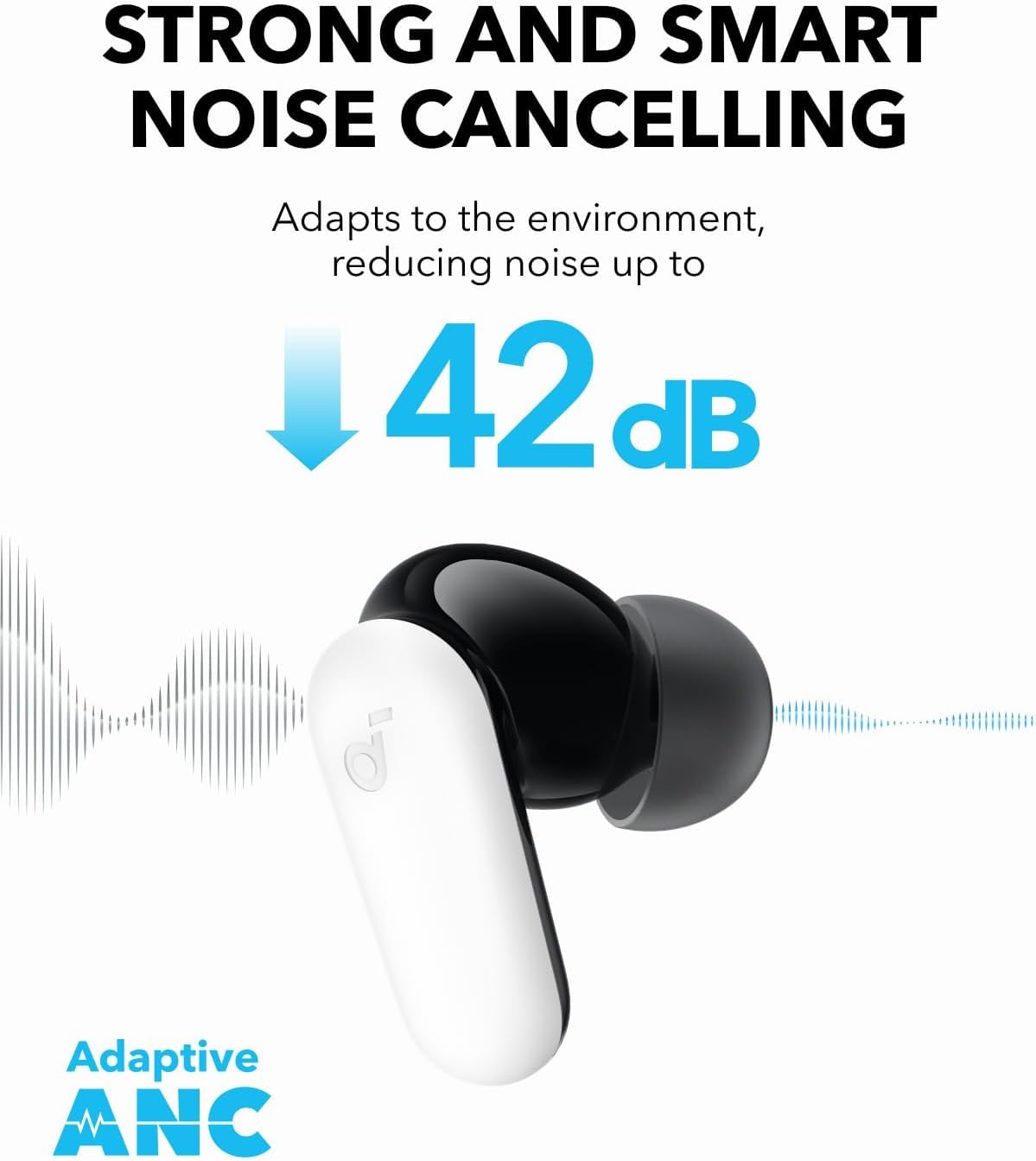 Soundcore P30i by Anker Noise Cancelling Earbuds, Hands-Free Viewing